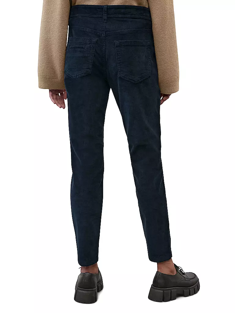 MARC O'POLO | Cordhose Boyfriend Fit THEDA | dunkelblau