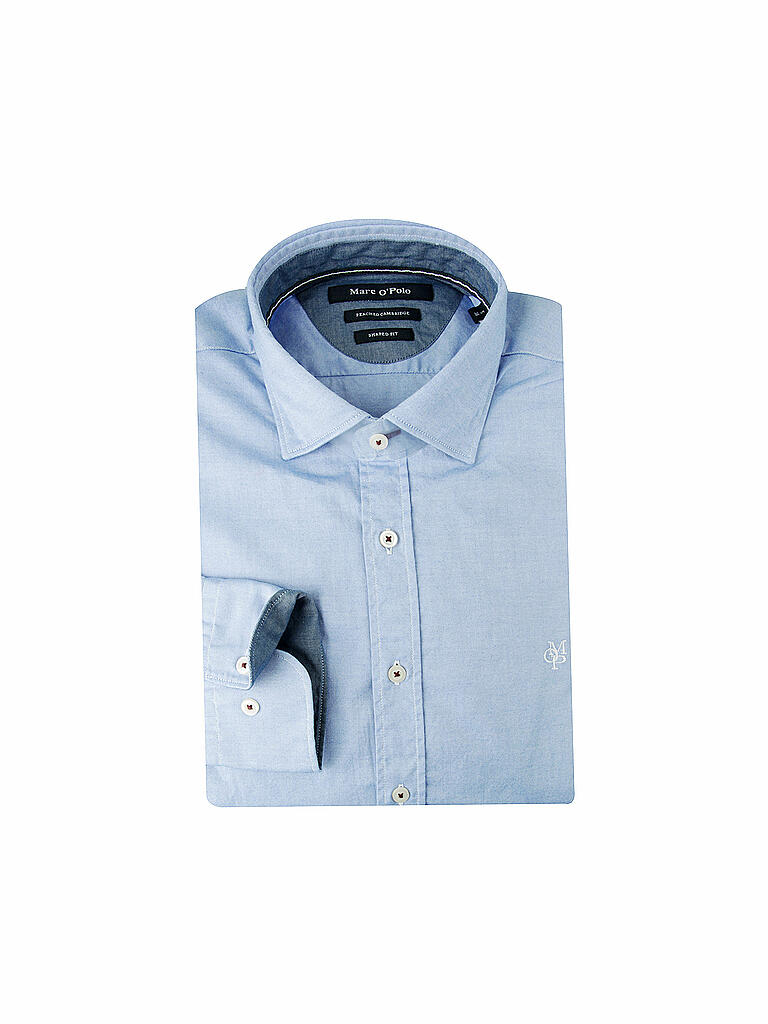 MARC O'POLO | Hemd Shaped-Fit | blau