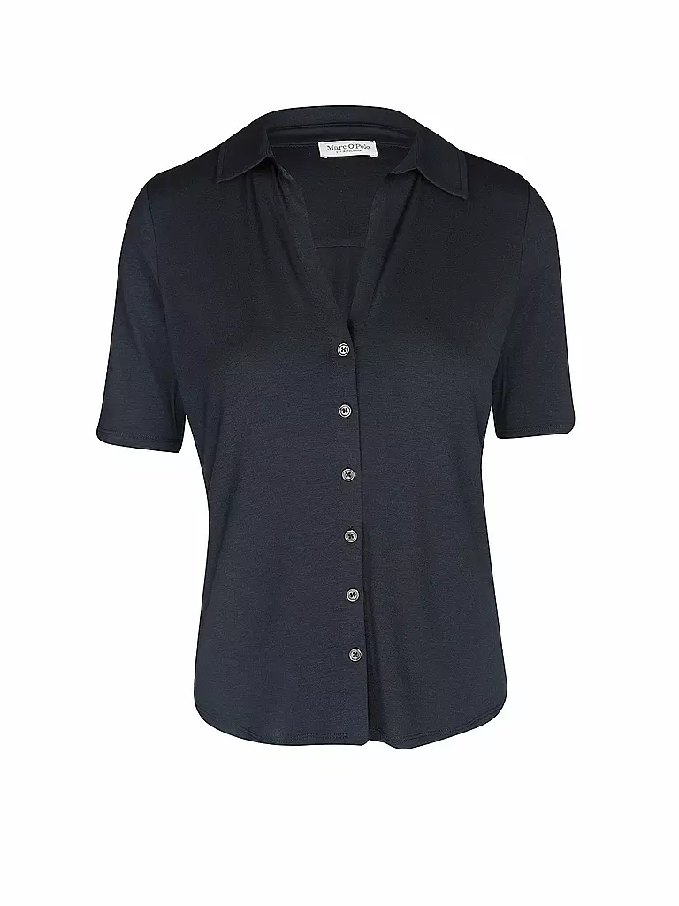 MARC O'POLO | Jerseybluse | dunkelblau