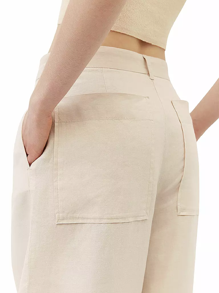 MARC O'POLO | Leinen Marlenehose  | beige