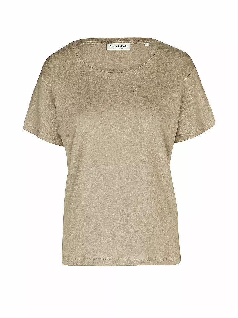 MARC O'POLO | Leinen T-Shirt | braun