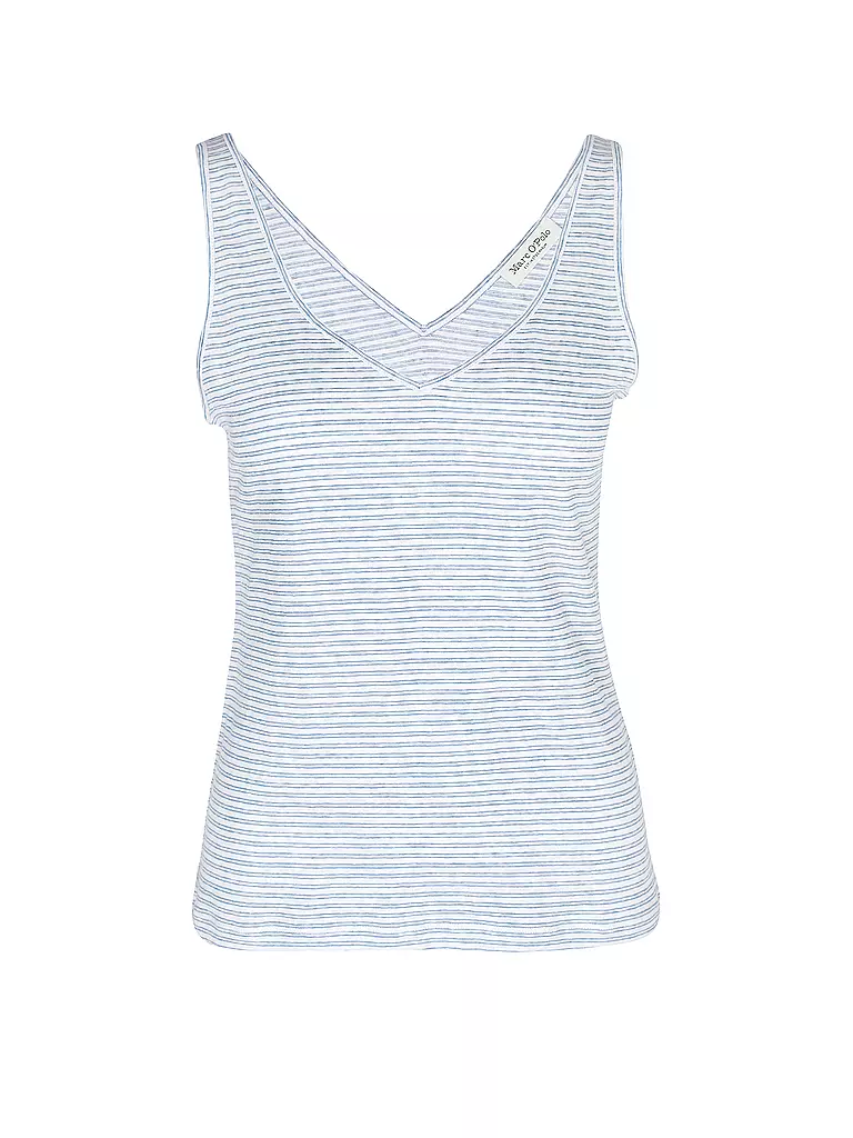 MARC O'POLO | Leinen Top | weiss