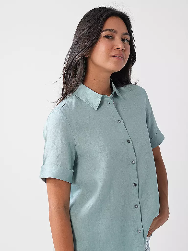 MARC O'POLO | Leinenbluse  | hellblau