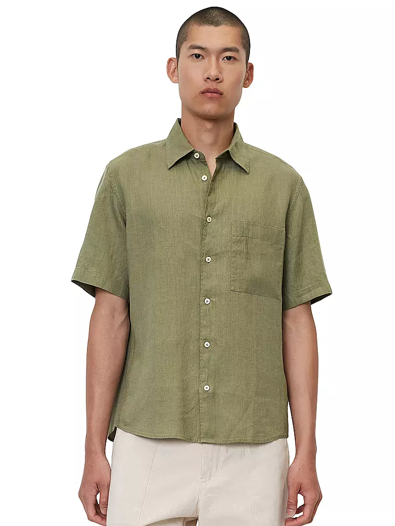 MARC O'POLO | Leinenhemd | olive