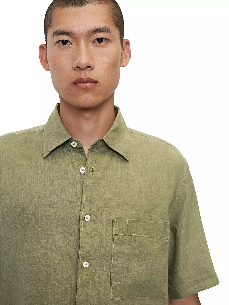 MARC O'POLO | Leinenhemd | olive