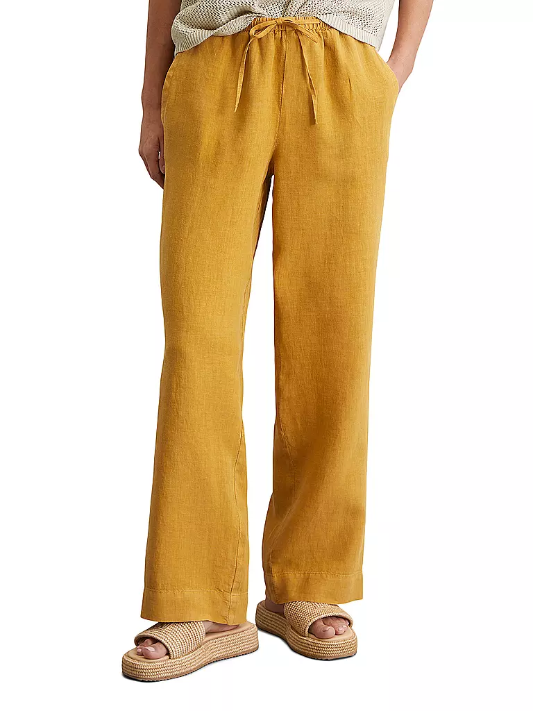 MARC O'POLO | Leinenhose  | senf