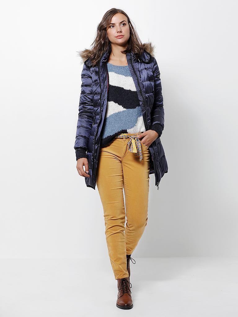 MARC O'POLO | Samtcord-Hose Slim-Fit "Alby" | gelb