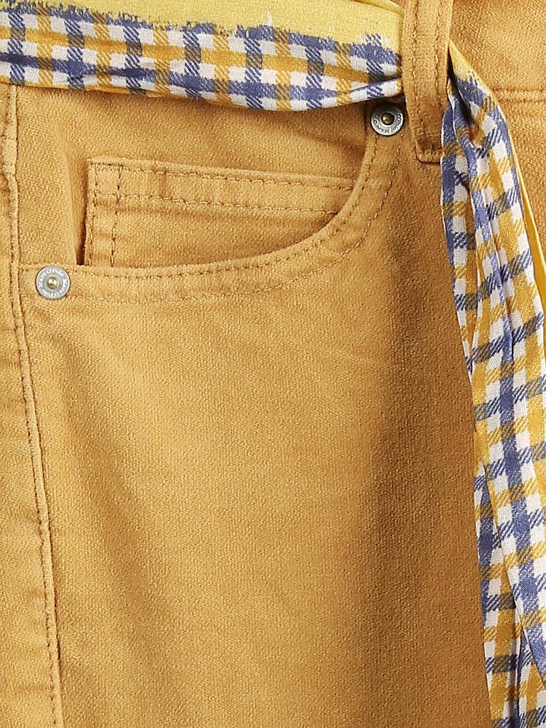 MARC O'POLO | Samtcord-Hose Slim-Fit "Alby" | gelb