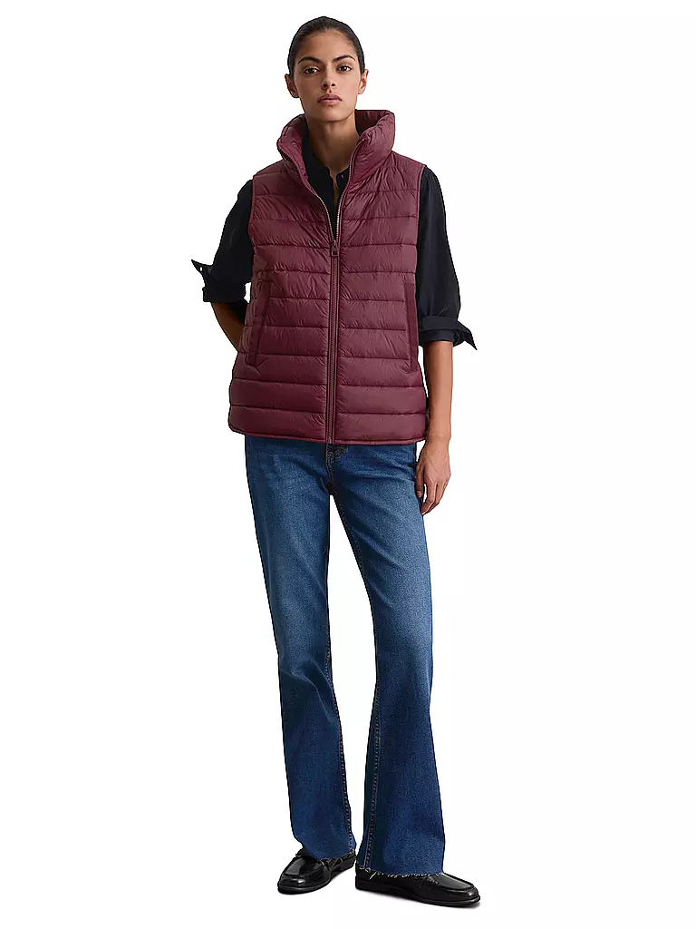MARC O'POLO | Steppgilet  | dunkelrot