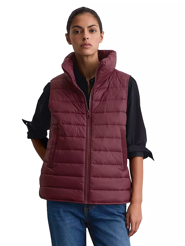 MARC O'POLO | Steppgilet  | dunkelrot