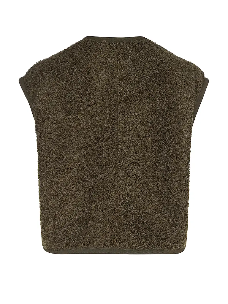 MARC O'POLO DENIM | Gilet in Felloptik  | olive