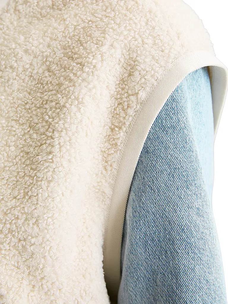 MARC O'POLO DENIM | Gilet in Felloptik  | creme