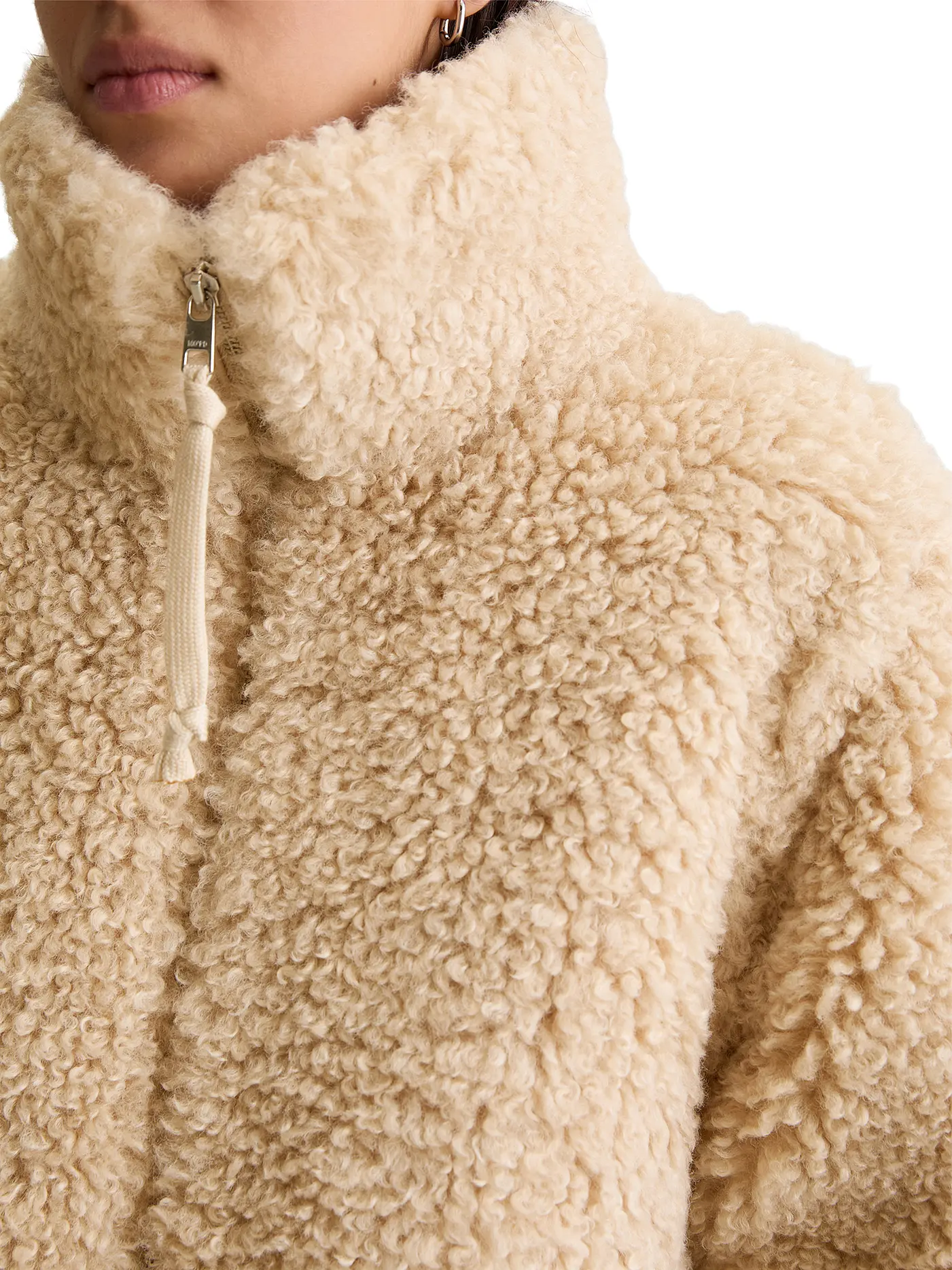 MARC O'POLO DENIM | Jacke in Felloptik  | beige