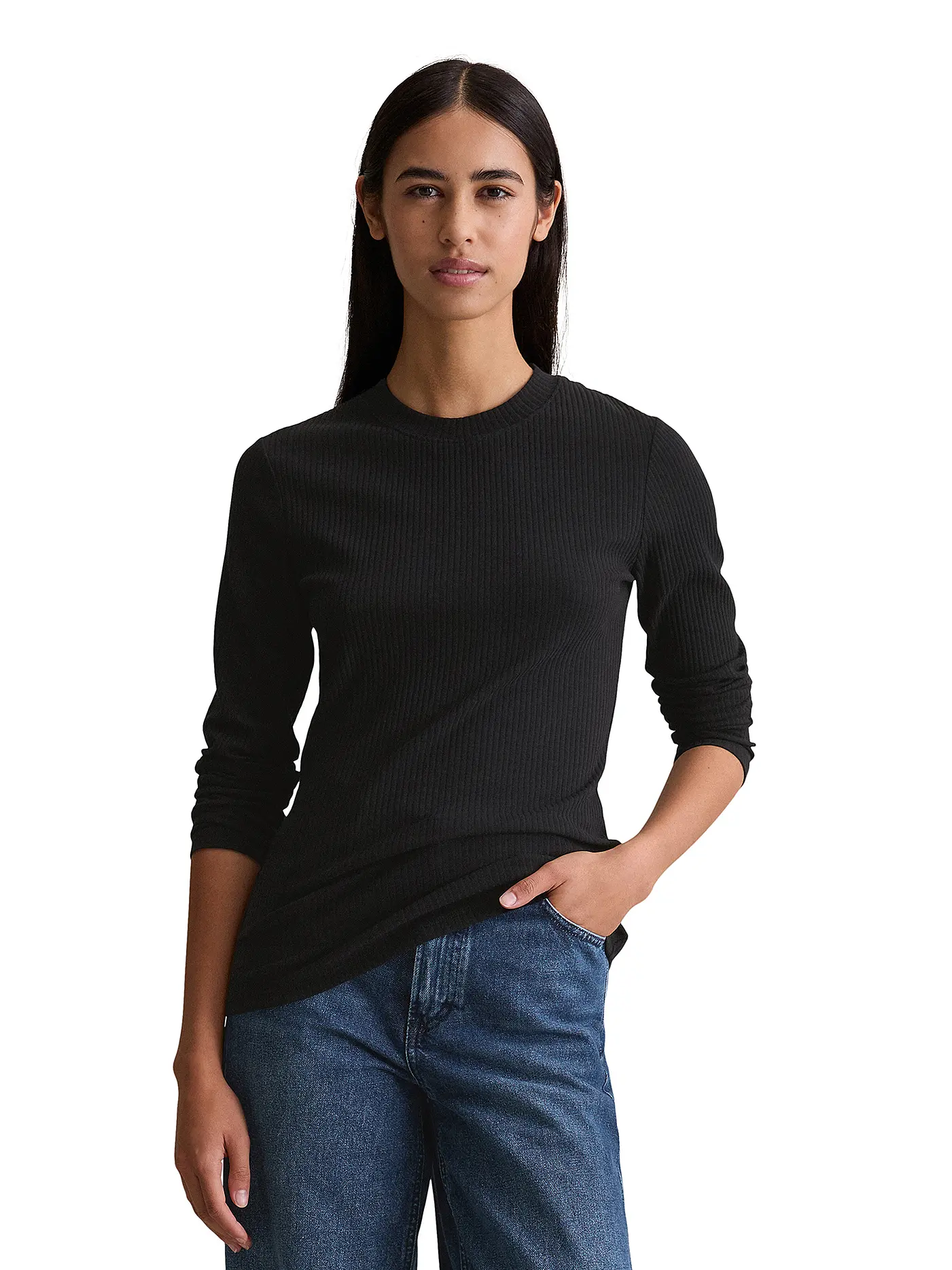 MARC O'POLO DENIM | Langarmshirt  | schwarz