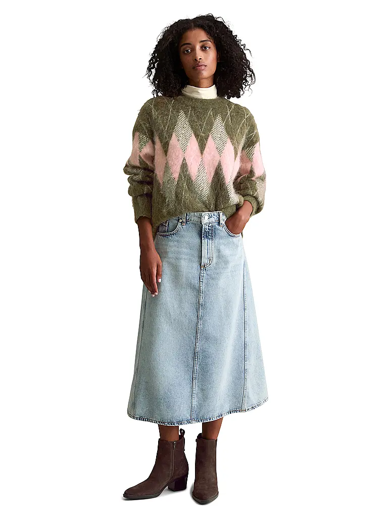MARC O'POLO DENIM | Midirock  | hellblau