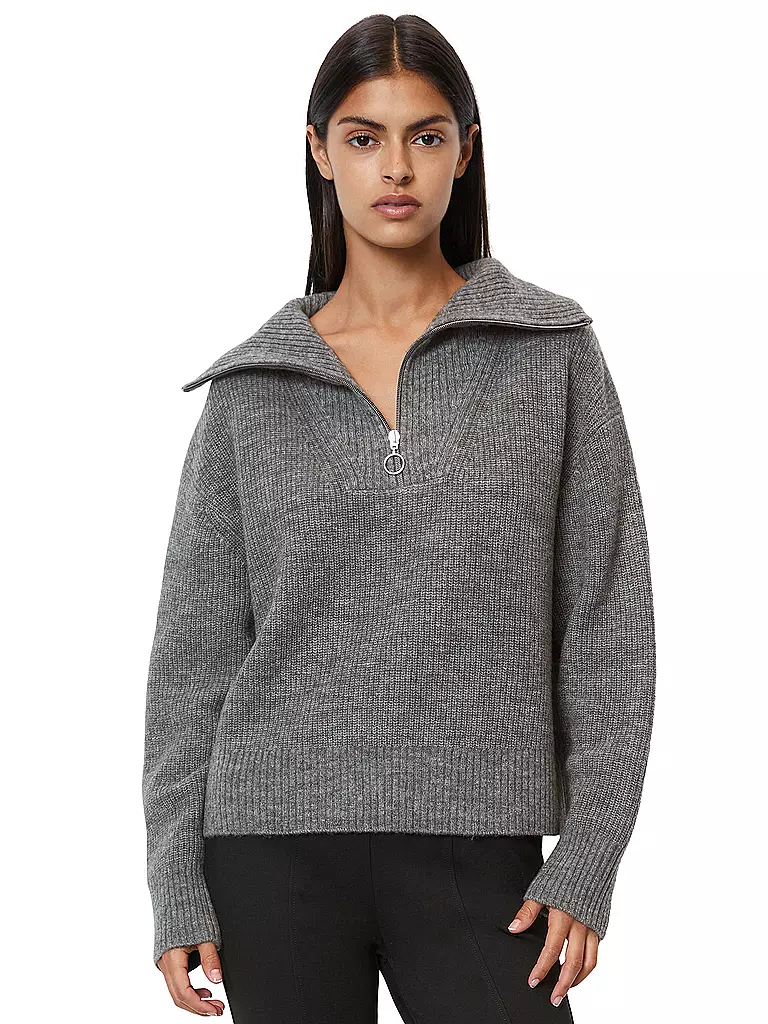 Polo Damen Pullover Marco Polo Pullover Grau MARC O'POLO DENIM