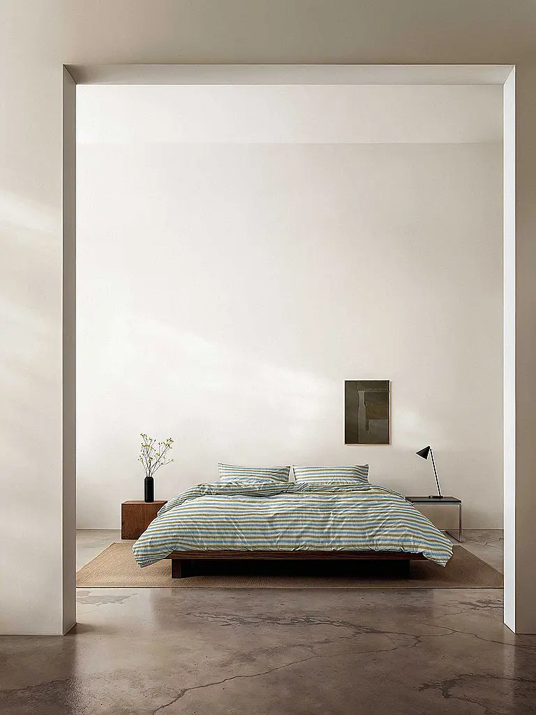 MARC O'POLO HOME | Flanell Bettwäsche OLLE 70x90cm/140x200cm Denim Blue  | blau
