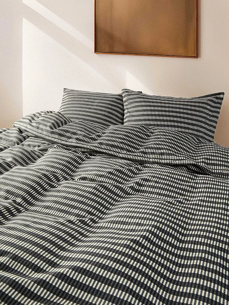 MARC O'POLO HOME | Flanell Bettwäsche OLLE 70x90cm/140x200cm New Black | schwarz