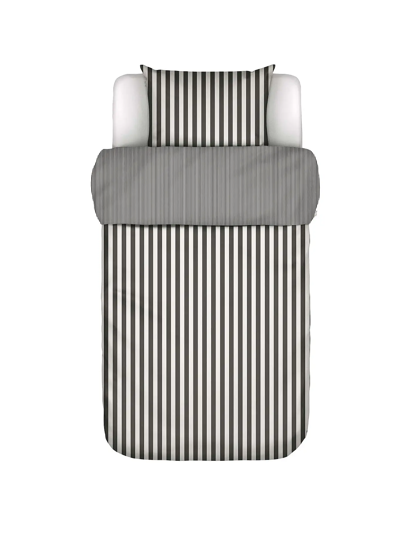 MARC O'POLO HOME | Satin Bettwäsche CLASSIC STRIPE 70x90cm/140x200cm Anthracite | grau