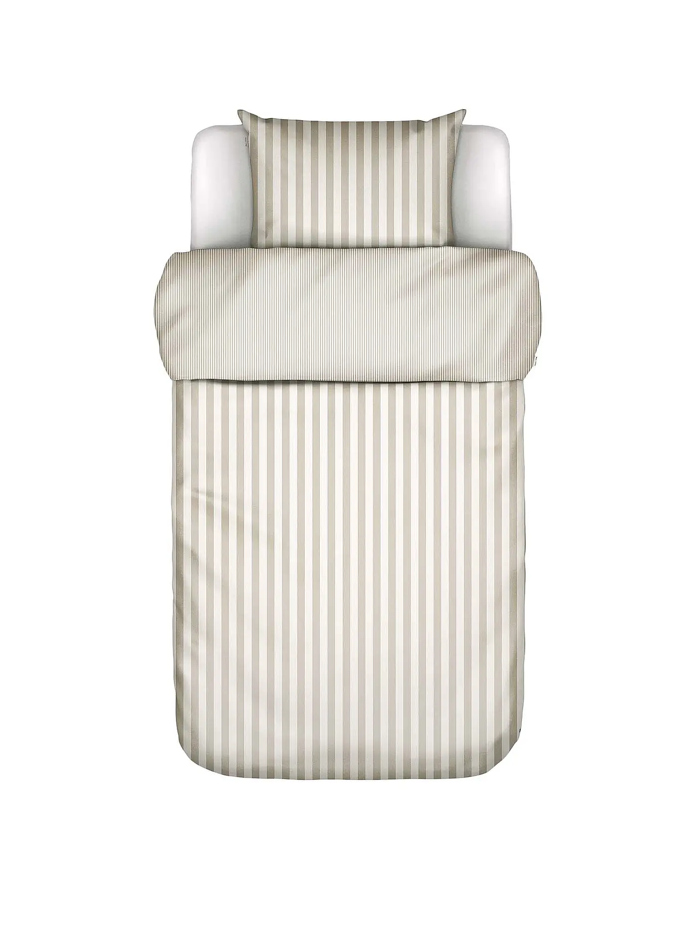 MARC O'POLO HOME | Satin Bettwäsche CLASSIC STRIPE 70x90cm/140x200cm Navy  | beige