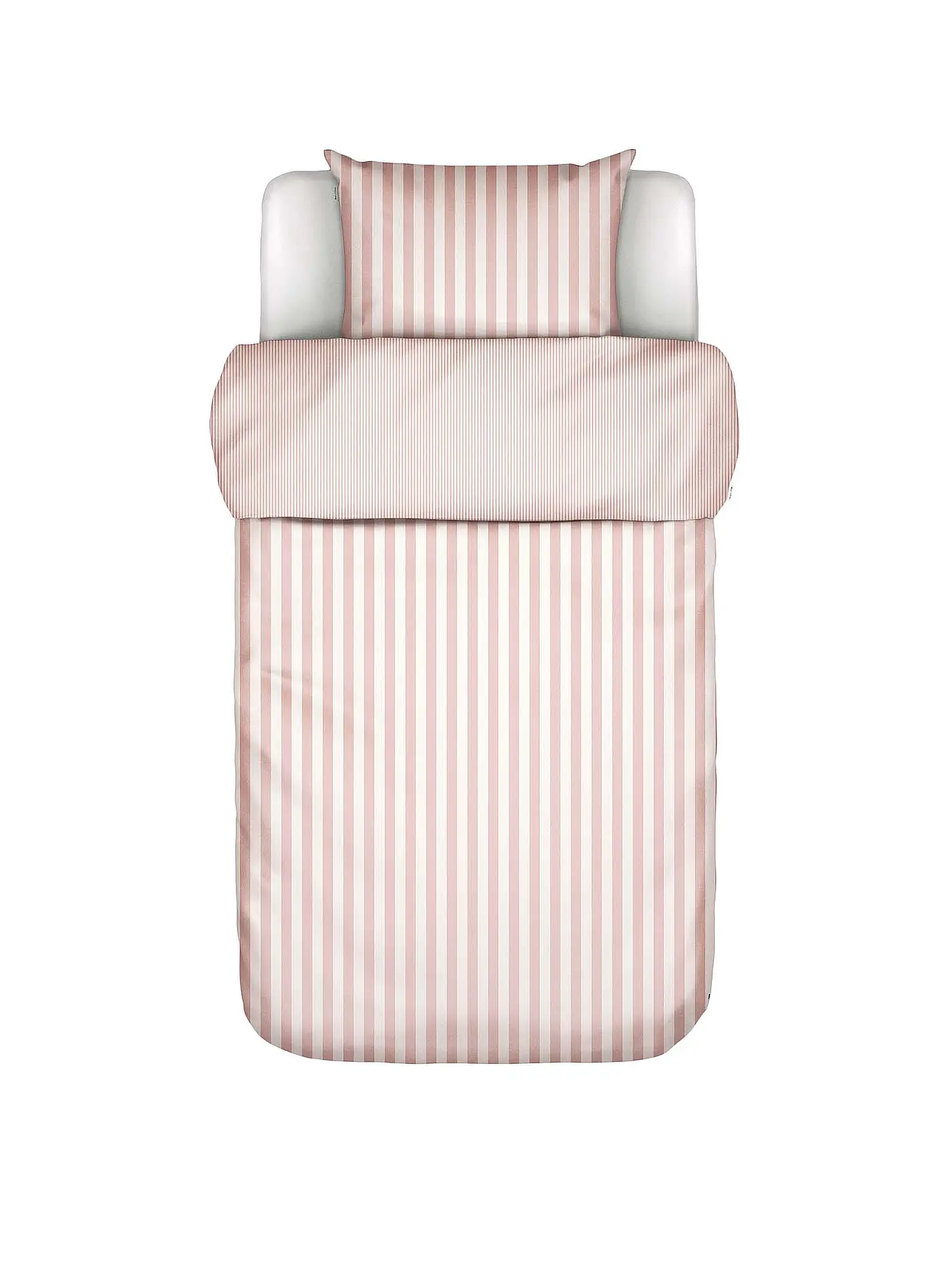 MARC O'POLO HOME | Satin Bettwäsche CLASSIC STRIPE 70x90cm/140x200cm Navy  | rosa