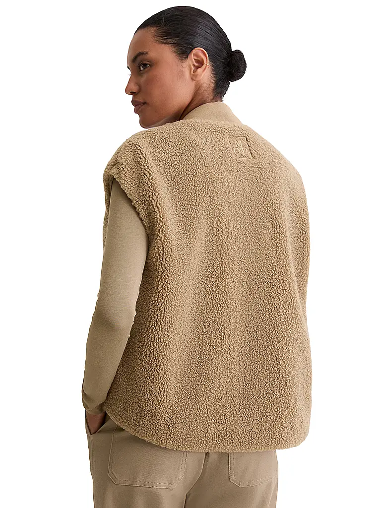 MARC O'POLO | Gilet aus Teddyfell | Braun