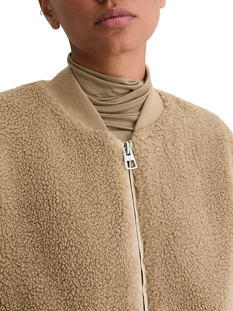 MARC O'POLO | Gilet aus Teddyfell | Braun