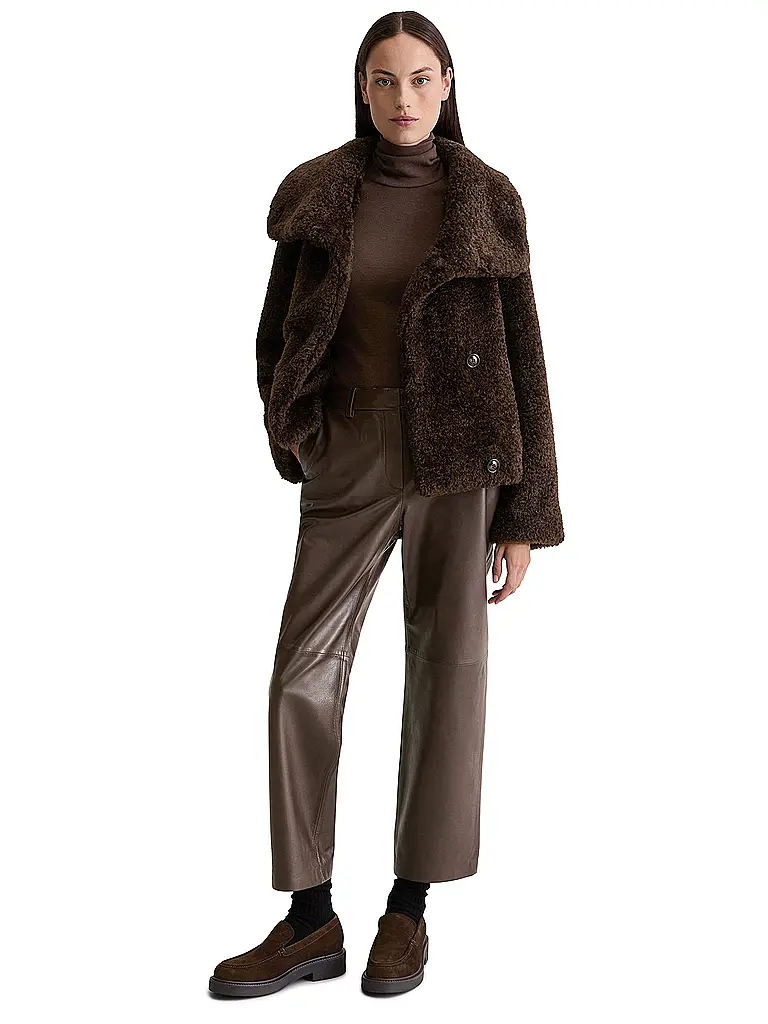 MARC O'POLO | Jacke in Felloptik | Braun