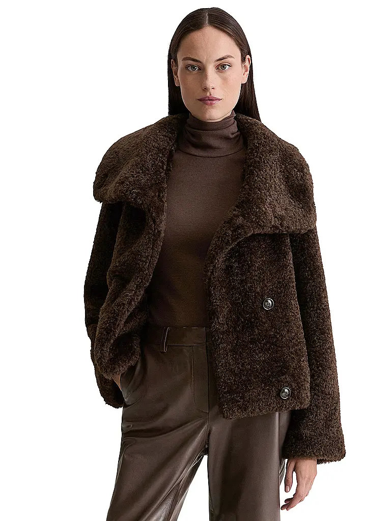 MARC O'POLO | Jacke in Felloptik | Braun