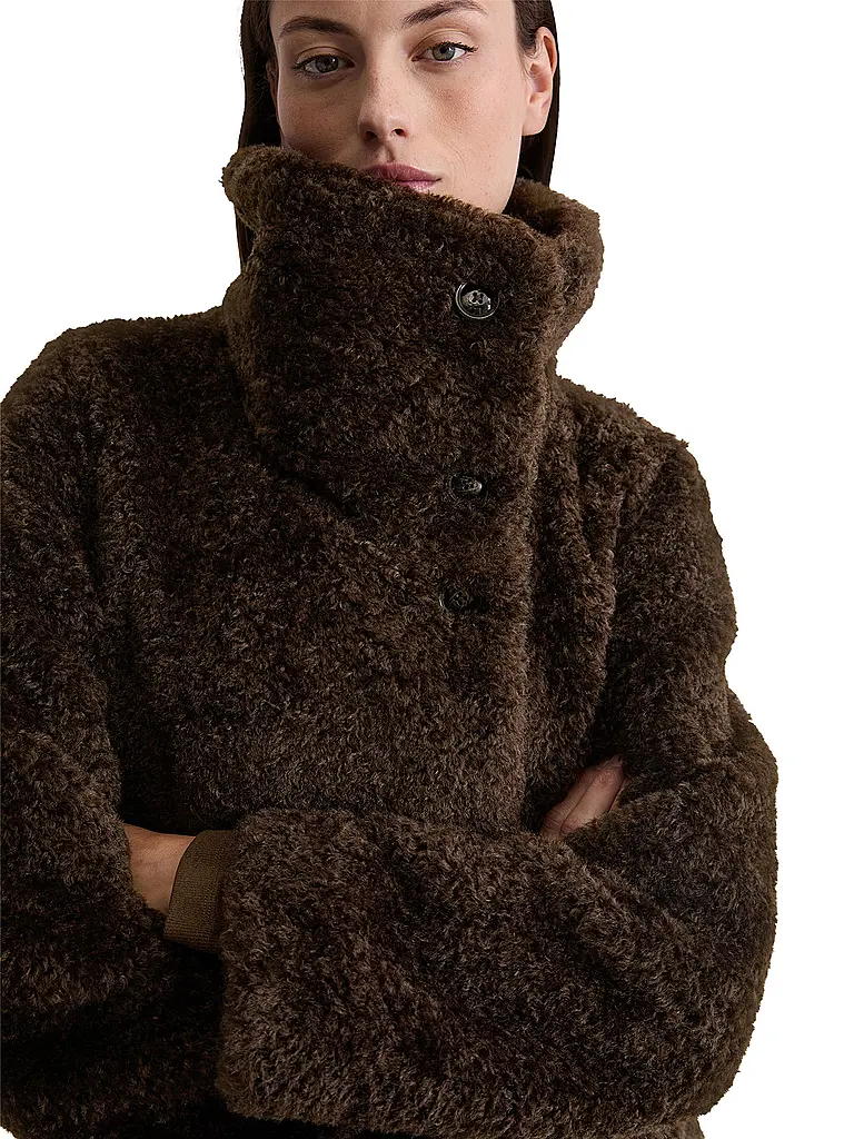 MARC O'POLO | Jacke in Felloptik | Braun