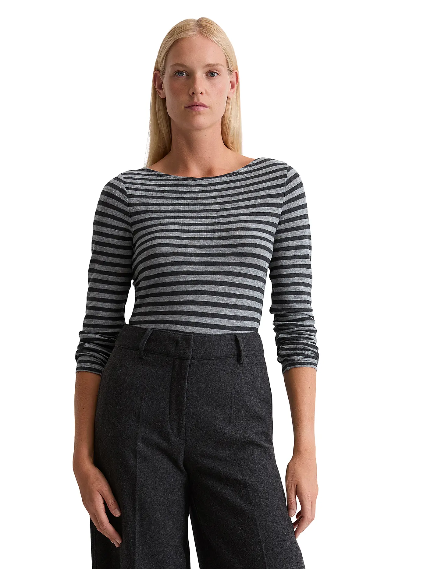 MARC O'POLO | Langarmshirt  | grau