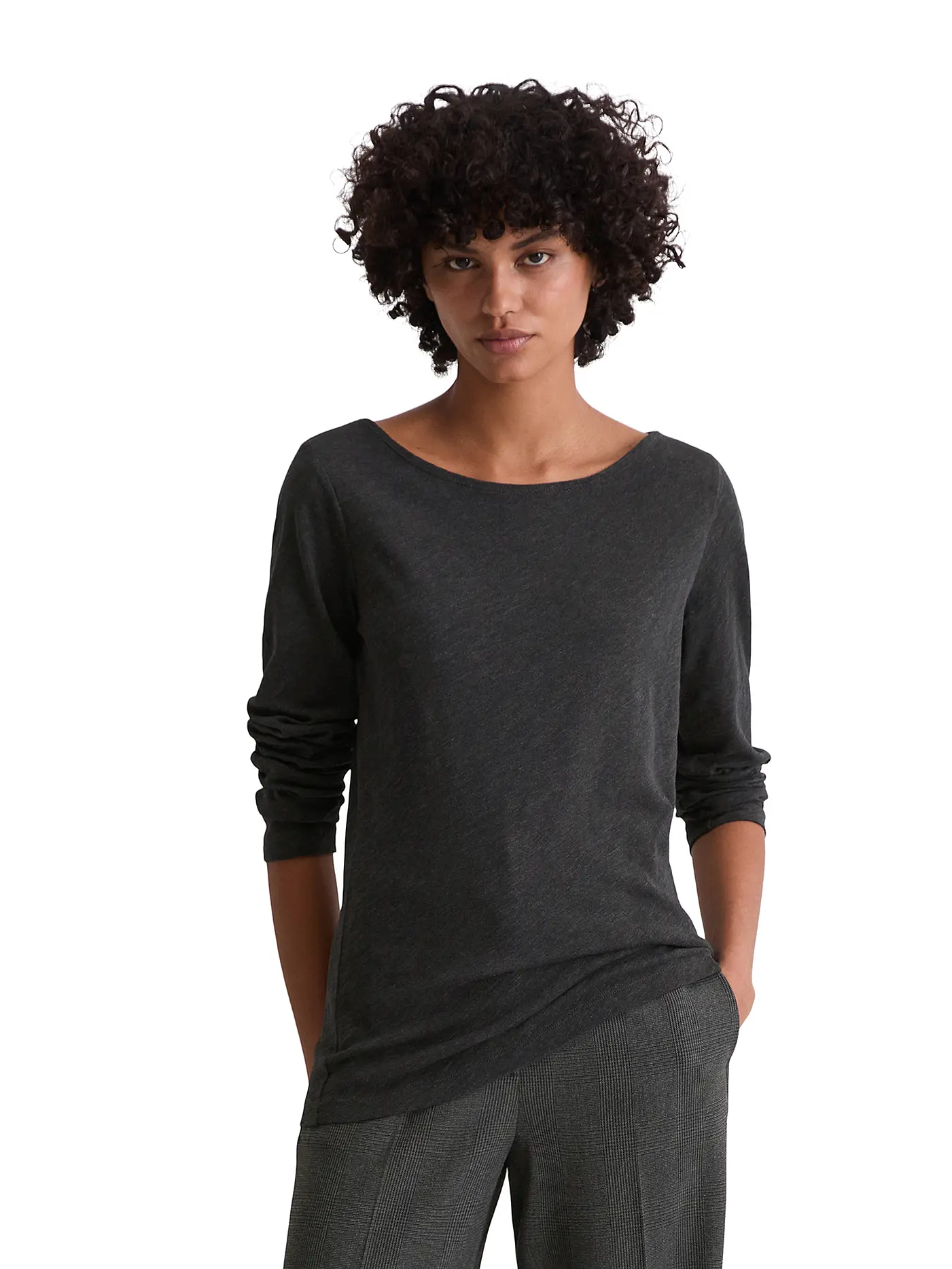 MARC O'POLO | Langarmshirt  | grau