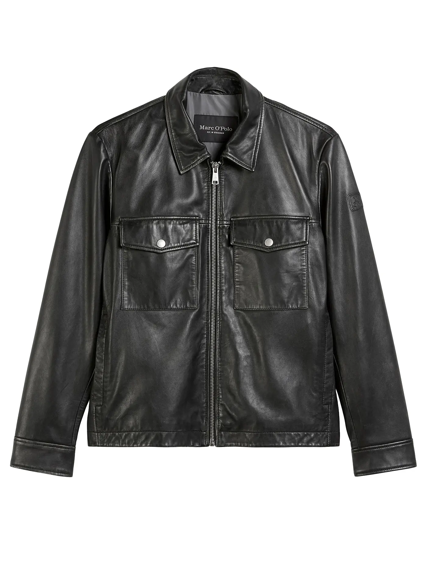 MARC O'POLO | Lederjacke | schwarz