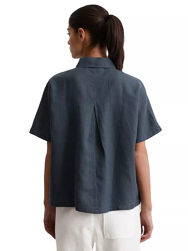 MARC O'POLO | Leinenbluse | hellgrau