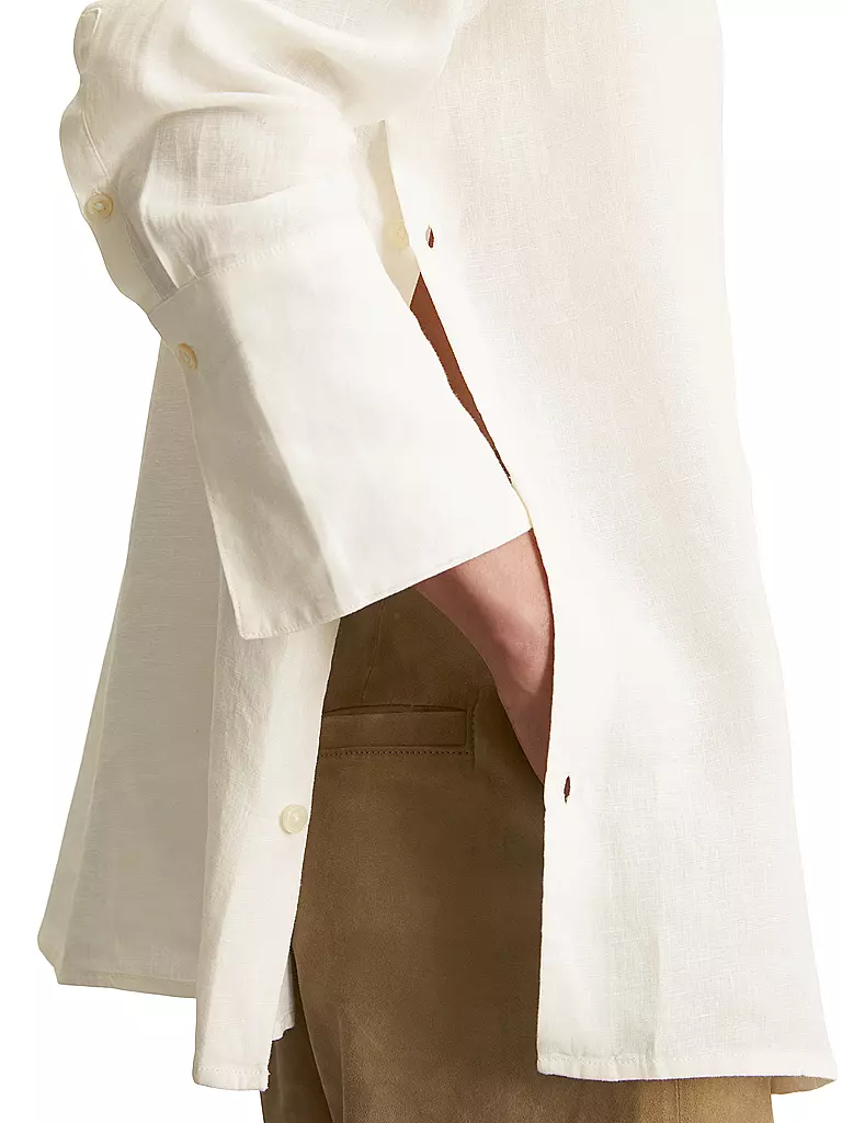 MARC O'POLO | Leinenbluse | weiss