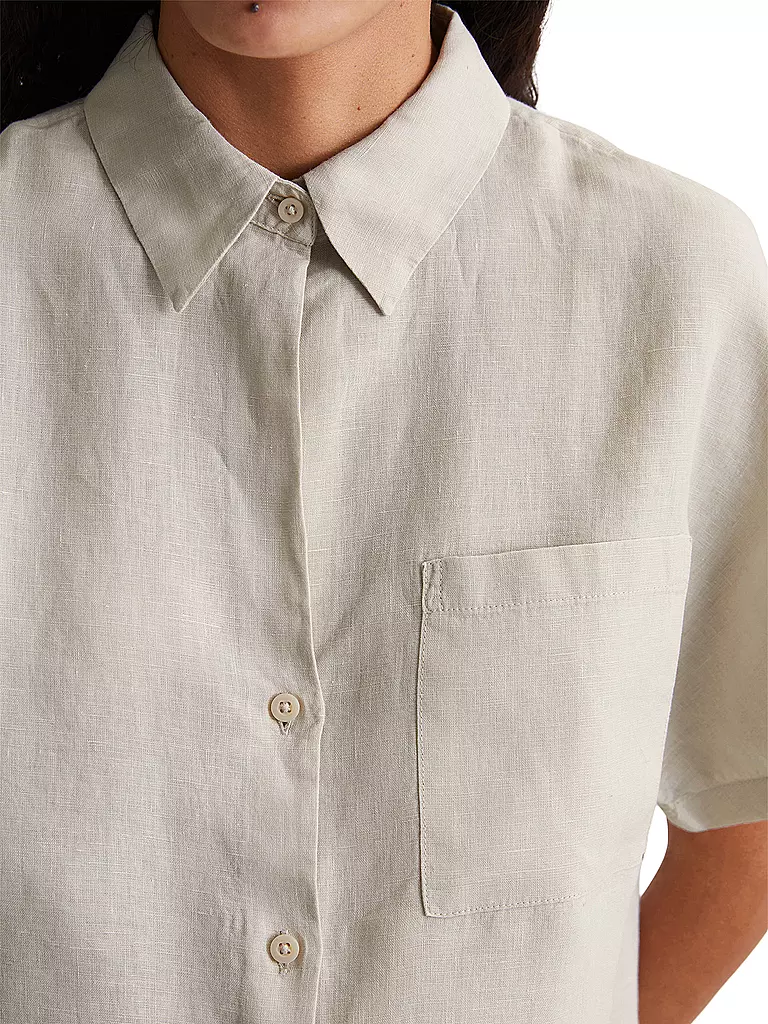 MARC O'POLO | Leinenbluse | dunkelblau