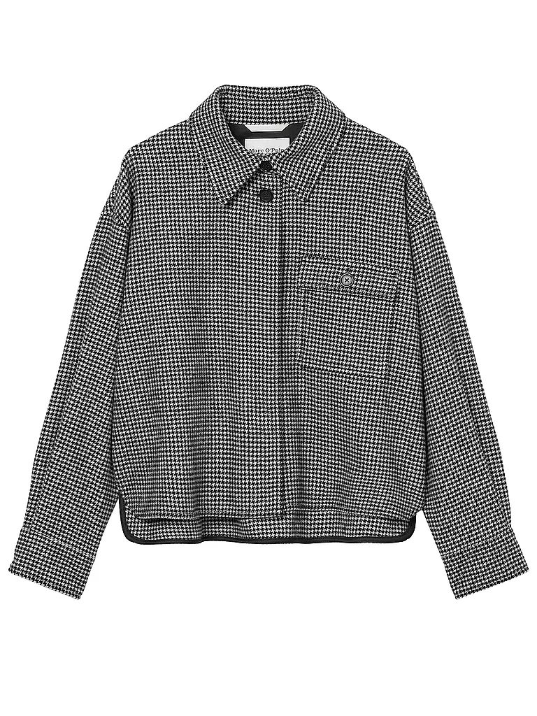 MARC O'POLO | Overshirt Boxy Fit | Schwarz