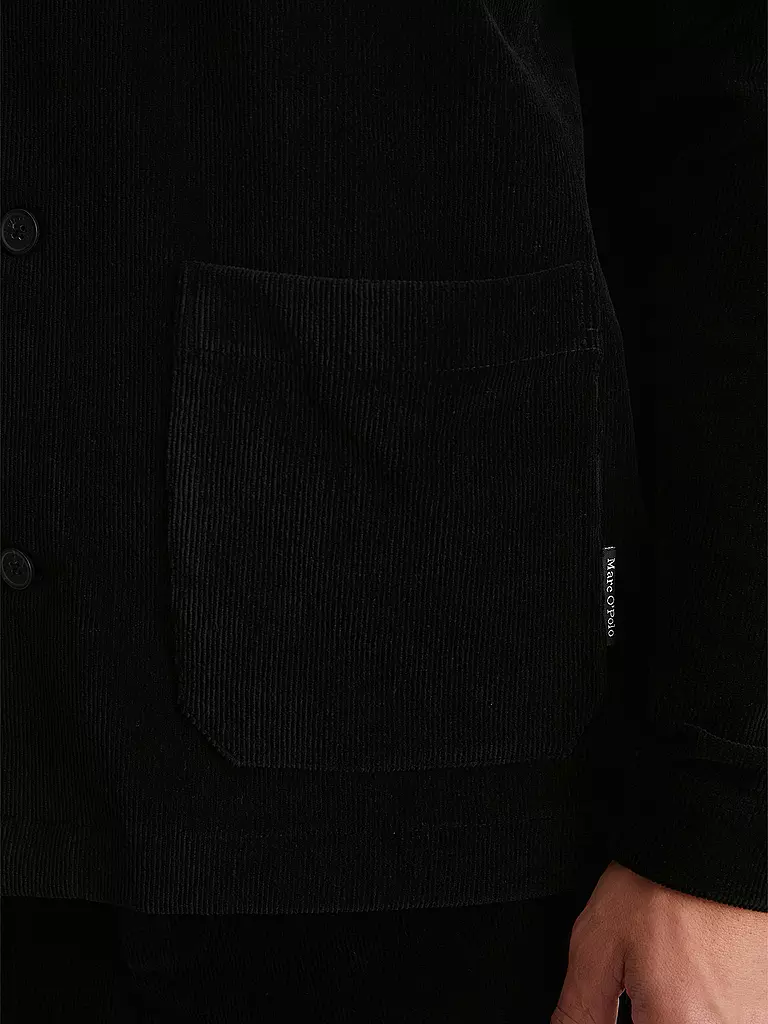 MARC O'POLO | Samtjacke  | Schwarz