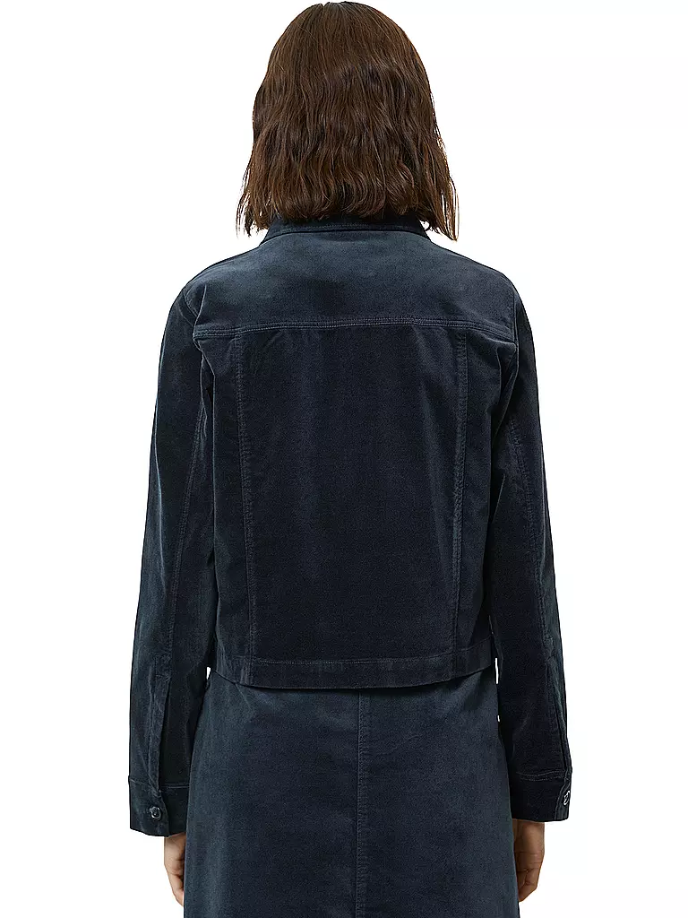 MARC O'POLO | Samtjacke | dunkelblau