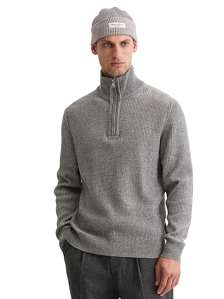 MARC O'POLO | Troyer Pullover  | Grau
