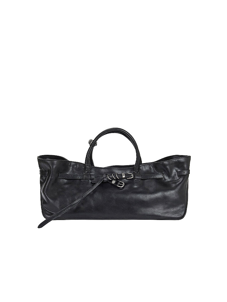 MARGESHERWOOD Ledertasche - Schultertasche GRANDMA USED BAG schwarz