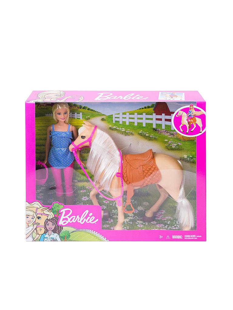 MATTEL | Barbie - Puppe mit Pferd und Accessoires | rosa