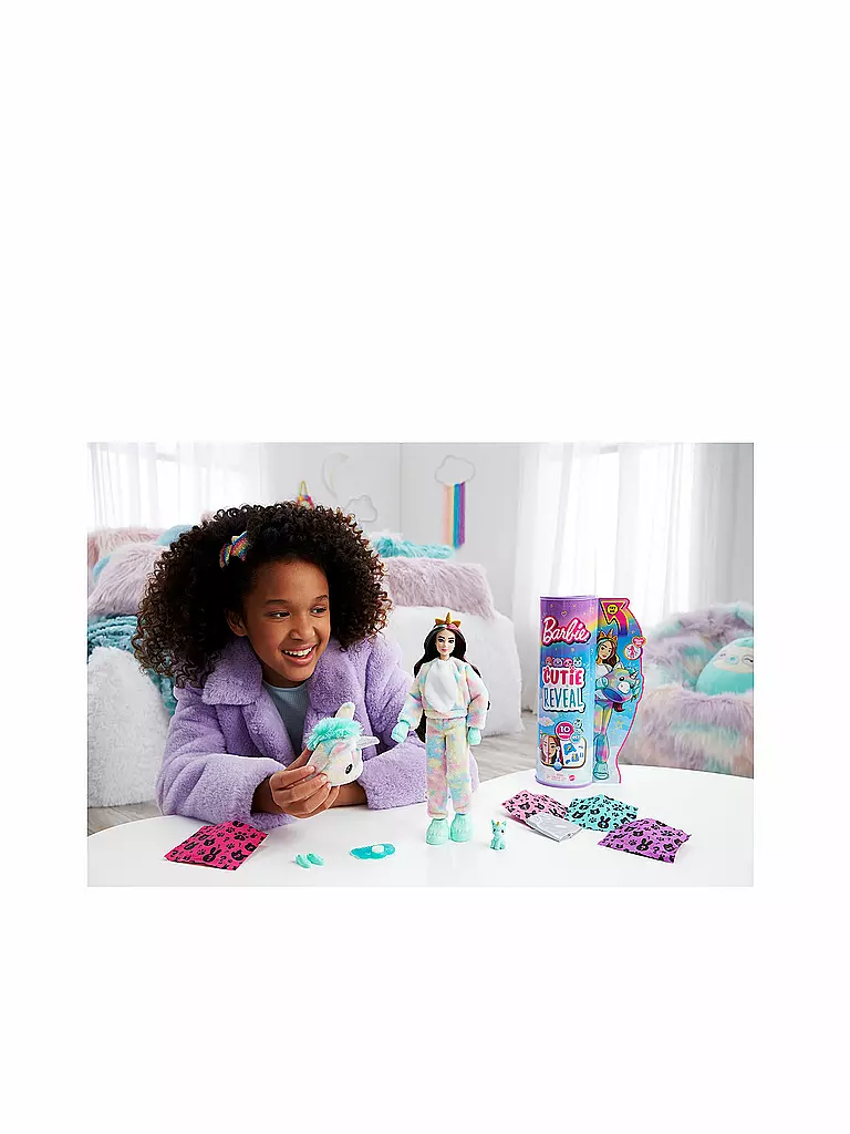 MATTEL | Barbie Cutie Reveal Traumland Fantasie Serie Puppe - Einhorn | keine Farbe