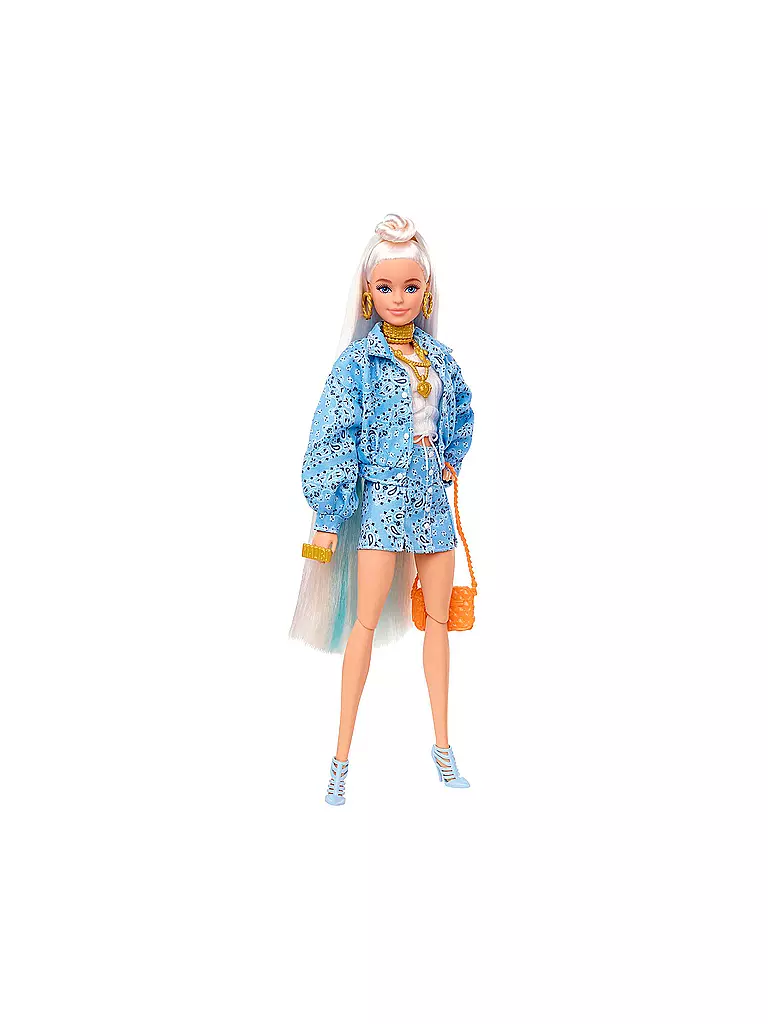 MATTEL | Barbie Extra Puppe mit hellblauem Rock & Jacke (blonde Haare) | keine Farbe