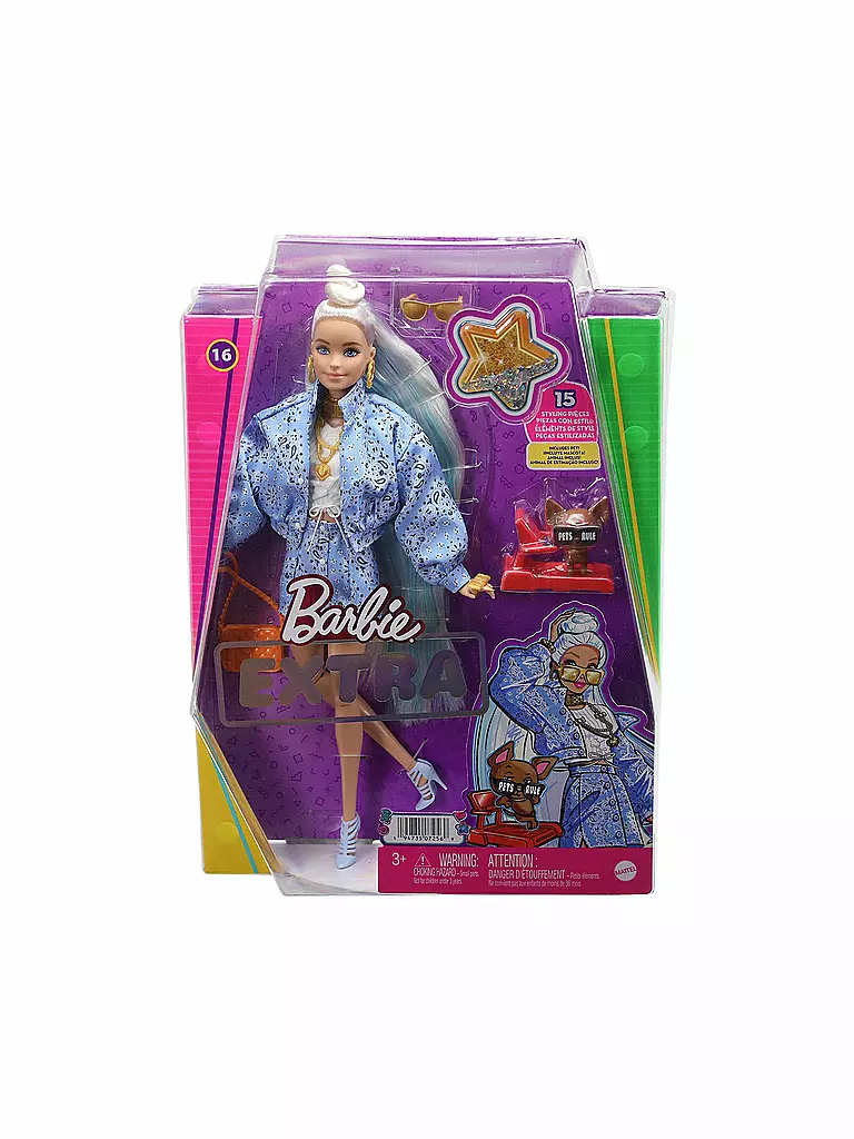 MATTEL | Barbie Extra Puppe mit hellblauem Rock & Jacke (blonde Haare) | keine Farbe