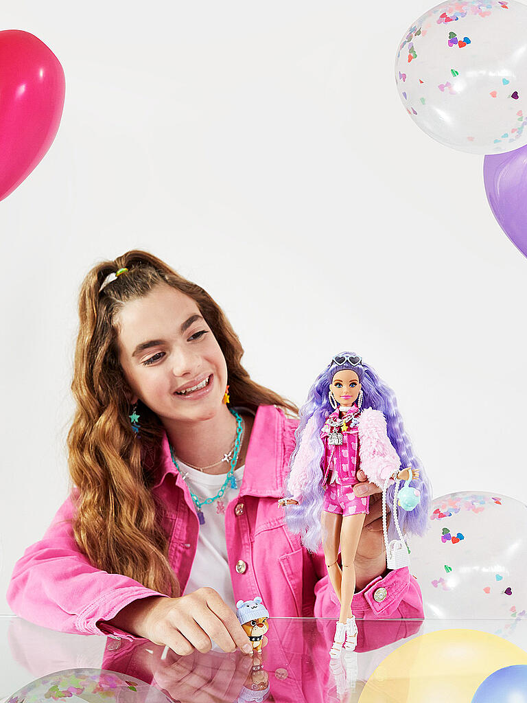 MATTEL | Barbie Extra Puppe mit lila-welligen Haaren | keine Farbe