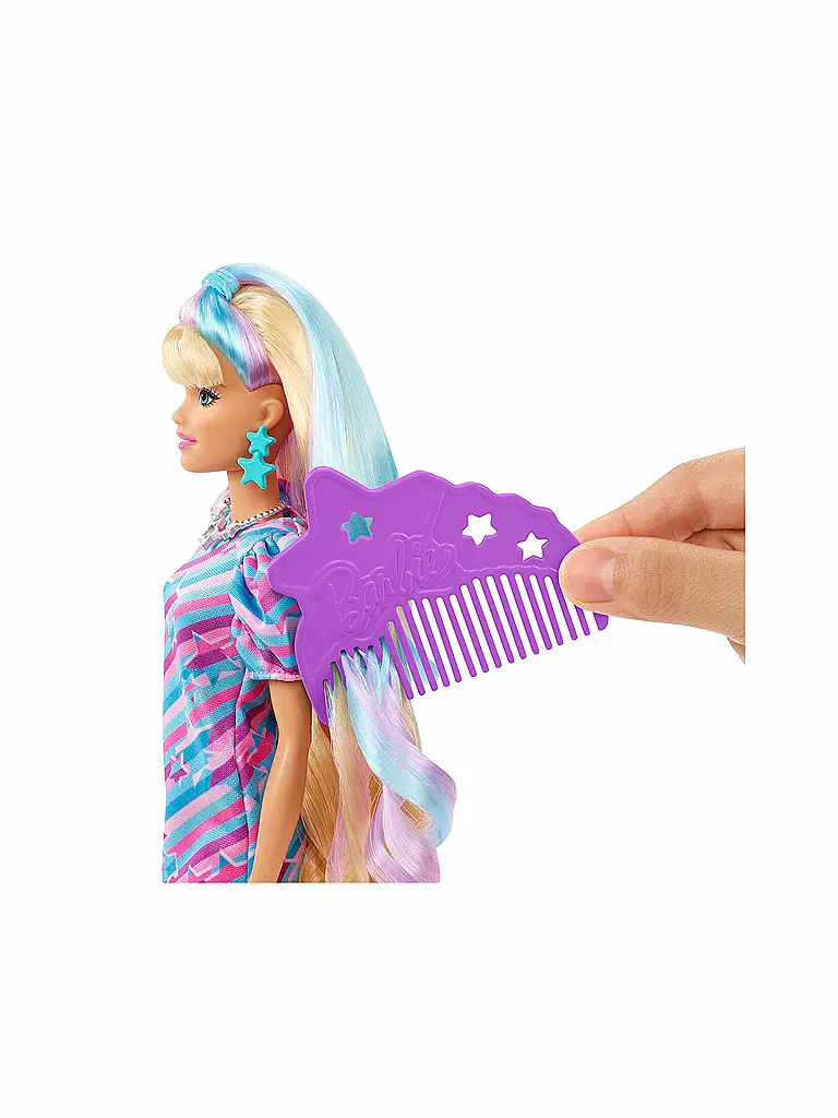 MATTEL | Barbie Totally Hair Puppe (blond) im Sternen-Print Kleid | keine Farbe