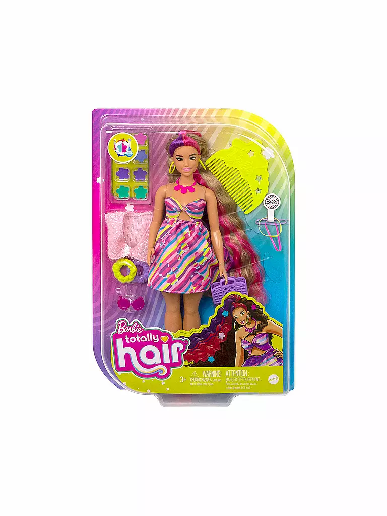 MATTEL | Barbie Totally Hair Puppe (brünett) im Blumen-Print Kleid | keine Farbe