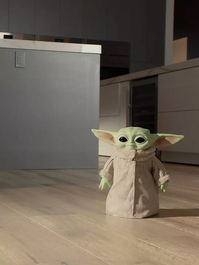 MATTEL | Star Wars Mandalorian The Child Baby Yoda Funktionsplüsch | grün