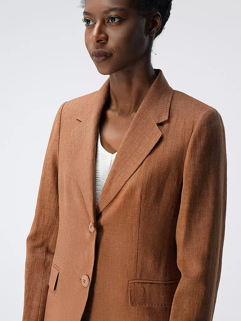 MAX MARA STUDIO | Leinenblazer TECA | braun